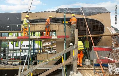 Site photo: Establishment of the special formwork