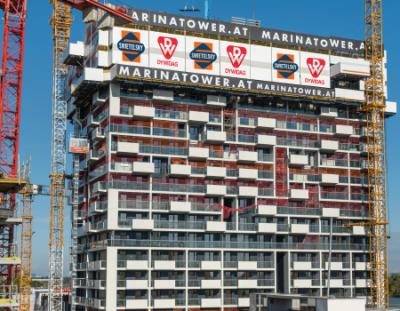 Marina Tower Vienna Bauphase
