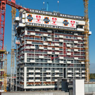 Marina Tower Vienna Bauphase