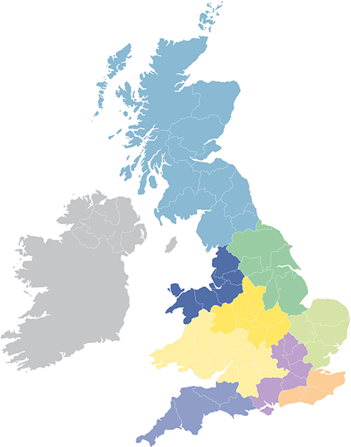 Doka UK sales area map
