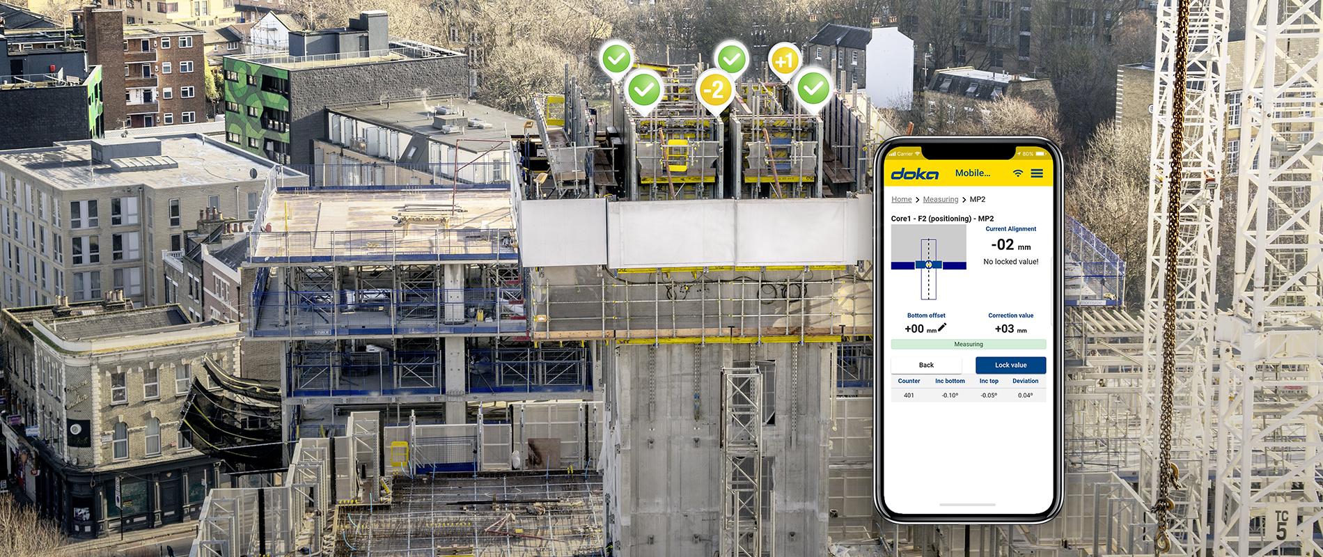DokaXact – ustalanie położenia deskowania w trakcie budowy wieżowców